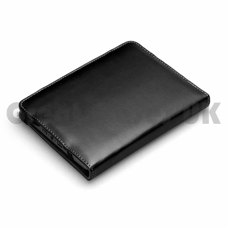 Premium Black Leather Case Cover with Hand-Strap for Any Gen. Amazon Kindle 6" - Image 4 of 4