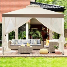 Outdoor porch/patio canopy tent 10x10 heavy duty with mosquito net