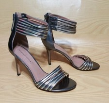 BCBG Max Azria Ankle Strap Stiletto Pumps Leather Womens Shoes US 8.5 , EUR 38.5