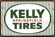 Kelly Springfield Tires Auto Man Cave Garage Shop Sign 12x12 60697