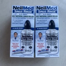 Neilmed Sinus Rinse (2) Two Squeeze Bottles 8 OZ+NEW  Brand New Damaged Boxes
