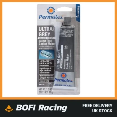 Fabricante de juntas de silicona RTV PERMATEX ultra gris rígido alto par 99 g