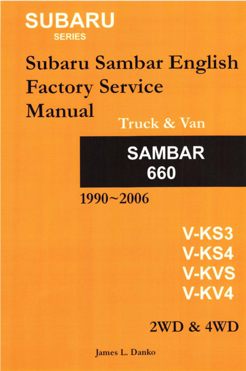 Subaru Sambar 1990-2006 Service Manual (KS3/KS4/KVS/KV4) | eBay