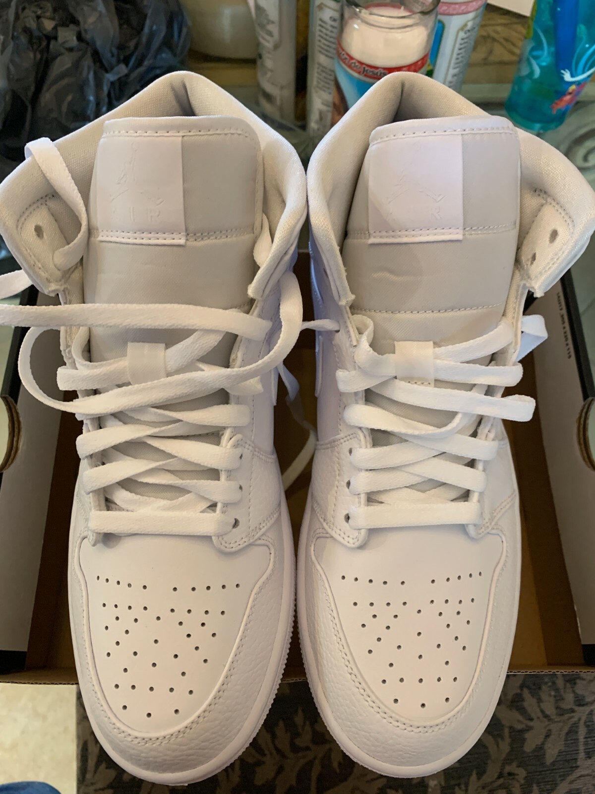 men's air jordan 1 mid retro basketball shoes size 9