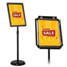 Adjustable Standing Sign Holder，Outdoor/Indoor with Heavy-Duty Base（STAND ONLY)