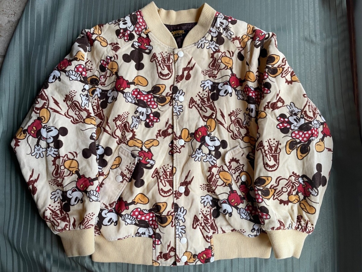 Rare Vintage Disney Mickey Grace Poppins Corduroy Bomber Size M