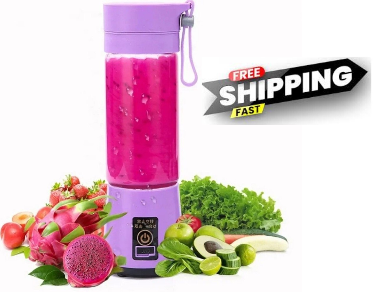 380ML Portable Personal Mini Juicer Cup USB Rechargeable Blender Smoothie Mixer