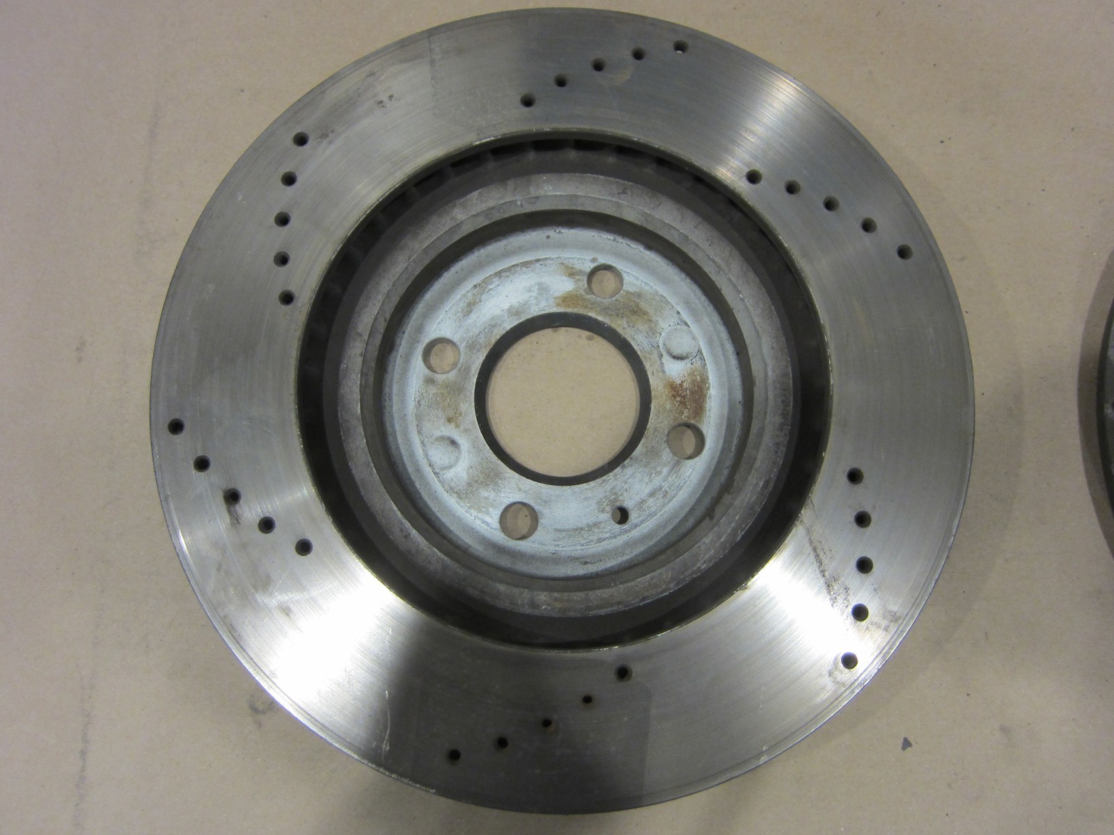 Lotus Elise. RH Front Brake Rotor. Drilled.