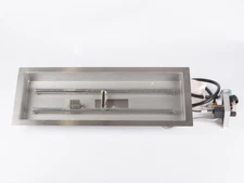 EV Fires Rectangle Drop In Burner Pan w/ Burner Kit 55K BTU Electrical Ignition