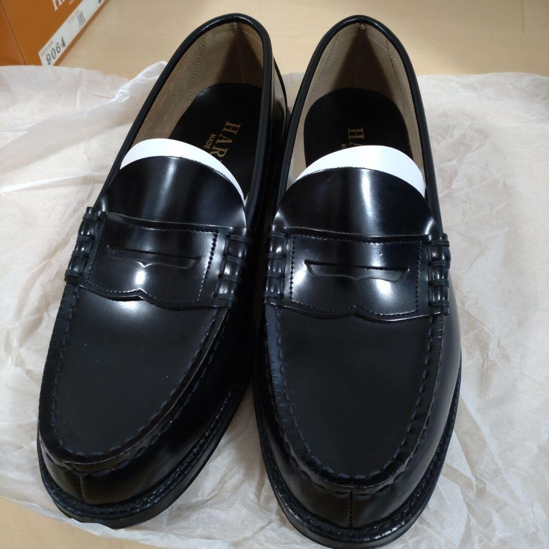 Haruta Loafers Shoes Black 4E Genuine Leather Men's 9064 US