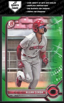 2022 Bowman Draft Allan Cerda BD-22 Green Paper /99 | Cincinnati Reds