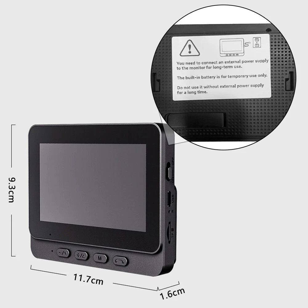 Wireless Visual Doorbell Camera Video Monitor High-definition Video Office O5N4 - Picture 11 of 12
