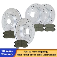 11.10'' Front Rear Brake Rotors and Pads Fit 2003-2007 V6 2.4L Honda Accord Kits