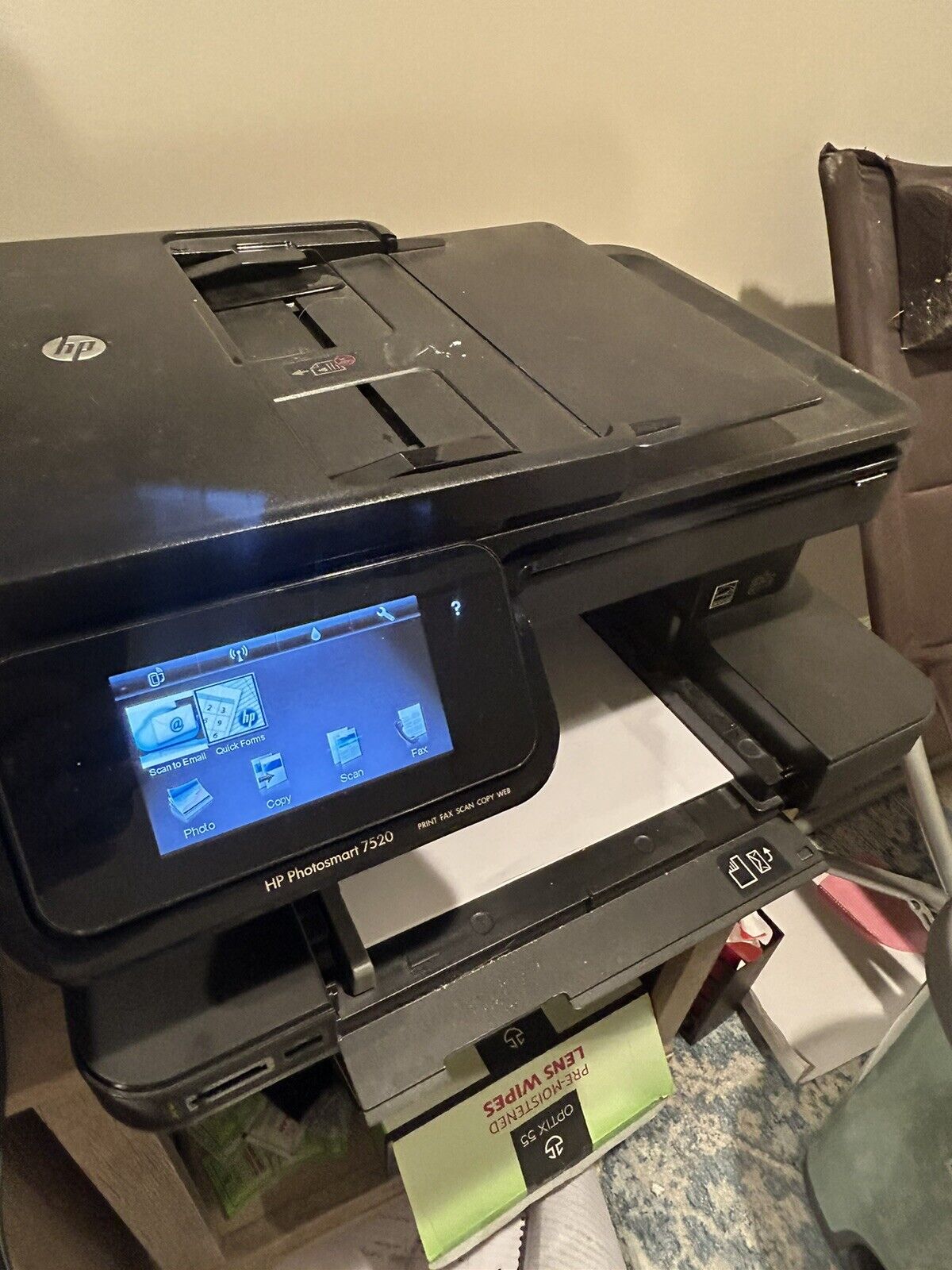 HP Photosmart 7520 Inkjet Printer Copier Scanner Photo Fax Fair Condition  Works