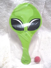Vintage Collectible NOS ALIEN Paddle Ball Toys Outer Space UFO Green Monster RV