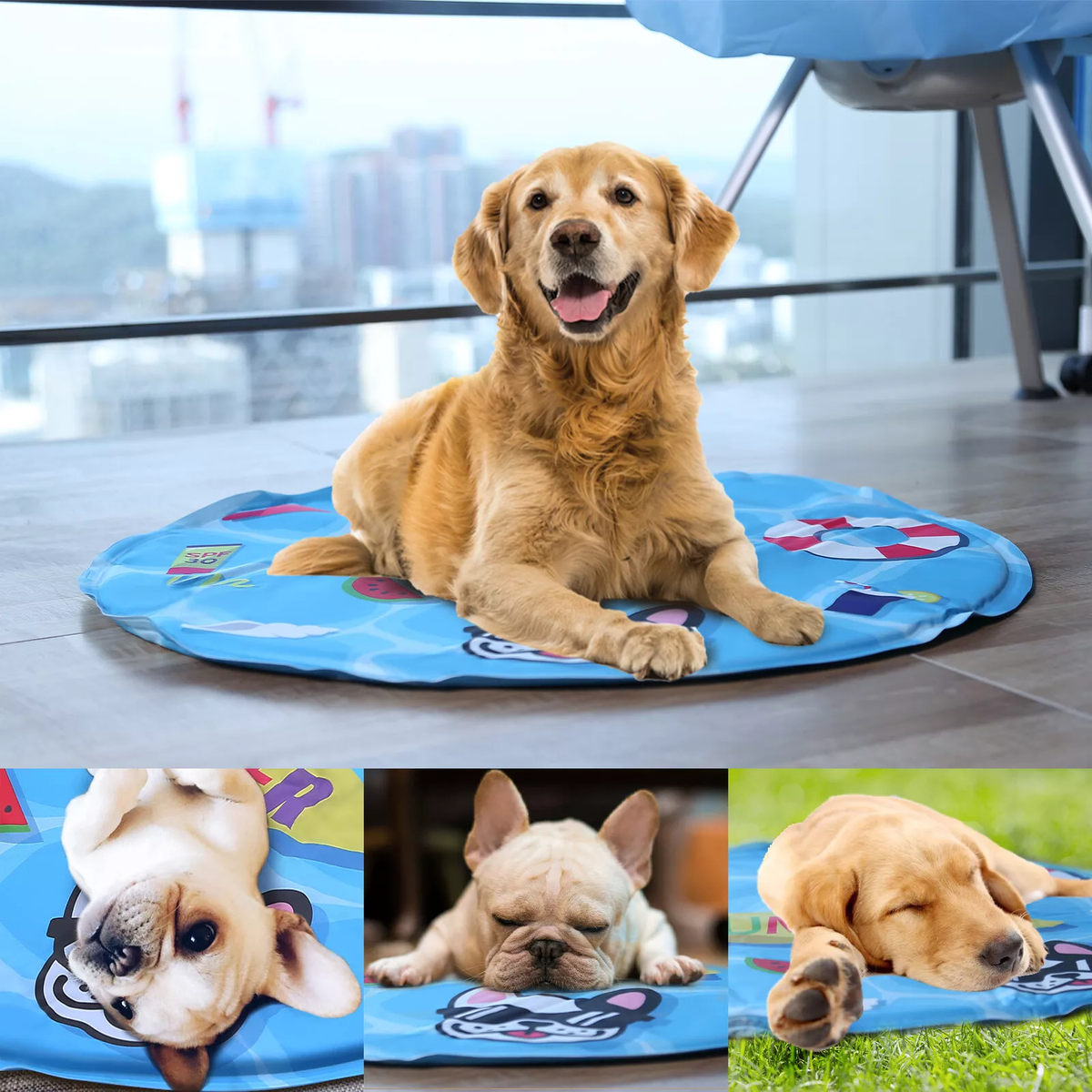 Pet Cooling Mat Dog Cat Summer Heat Relief Non-toxic Self Cool Gel