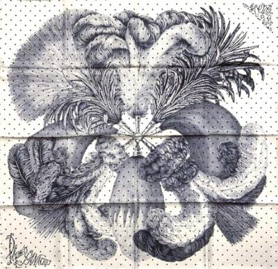 HERMES Plumets et Panaches スカーフ　カレ90 Hermes Scarf Plumets et Panaches 90 cm silk white Carre plume