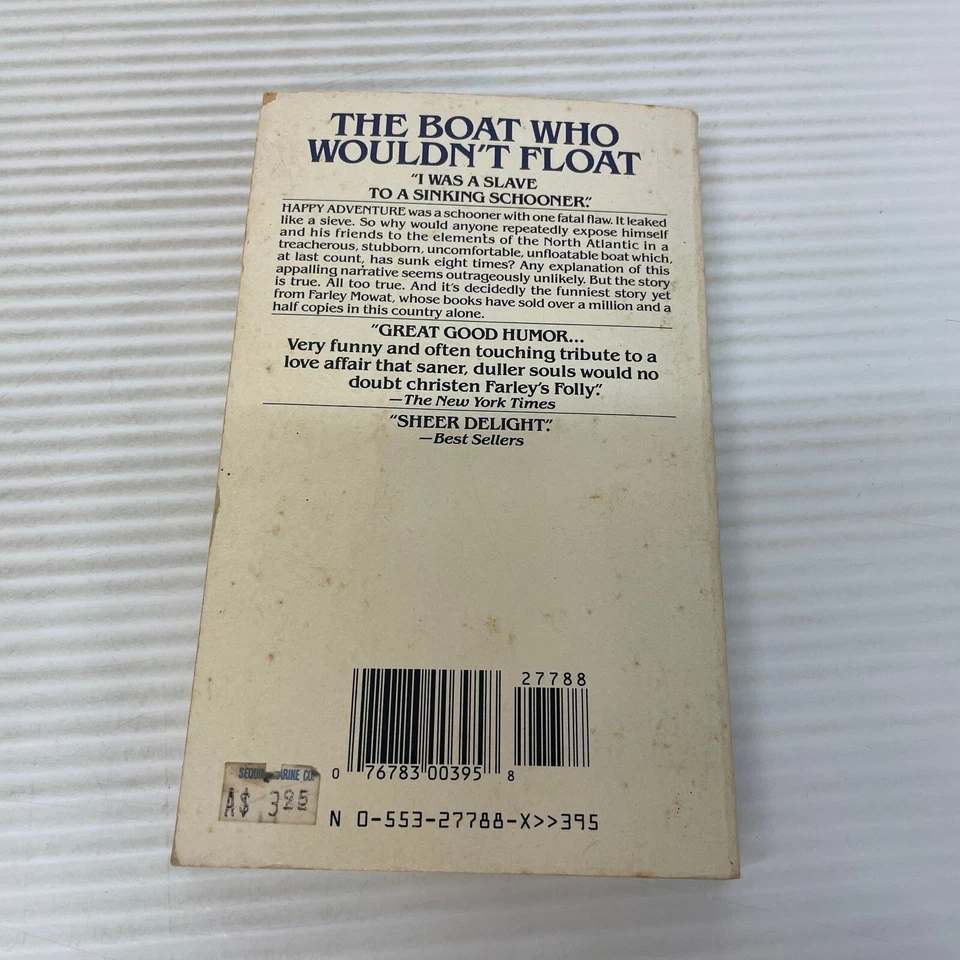 The Boat Who Wouldn't Float Travel Paperback Book by Farley Mowat Bantam 1981 - Image 3 of 4