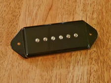 P90 DOG EAR BRIDGE PICKUP BLACK ALNICO 2 MAGNETS VINTAGE TONE