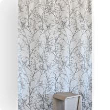 Vorhang Dekoschal Gardine Maßanfertigung – Wählbare Höhe 80-300 cm LENI GRAU