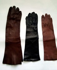 VINTAGE KIDSKIN LEATHER WOMEN'S GLOVES 12-1/4" to 15" Length Select One
