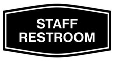 Fancy Staff Restroom Sign