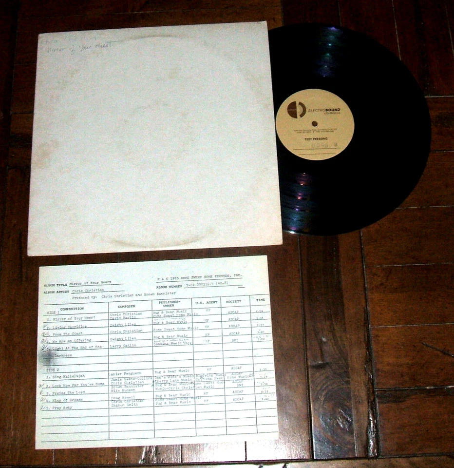 Chris Christian - Mirror Of Your Heart LP 1985 TEST PRESSING Home Sweet Home NM Foto 2 de 4