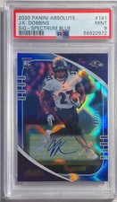 J.K. DOBBINS 2020 ABSOLUTE SPECTRUM BLUE AUTO RC #D 13/20 PSA 9 MINT POP 2
