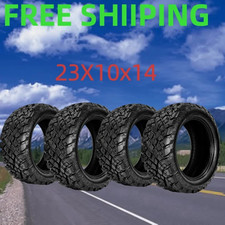 23x10-14 Golf Cart Tires 6 Ply All-terrain 23x10x14 Atvutv Tires Tubeless 4pack
