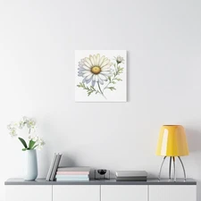 Daisy Matte Canvas, Stretched, 1.25"