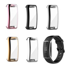 For Fitbit Inspire 3 Luxury Plating Anti-fall Watch Screen Protector Case Cover
