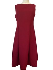 Vintage 60 s Retro Classic Tailored Fit/flare Wool Front Pleated Dress 10