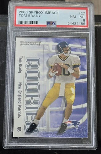 2000 Skybox Impact - Rookies Tom Brady #27 (RC)