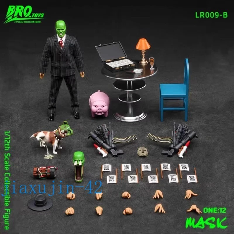 EN STOCK Nuevo BROTOYS LR009B 1/12 Máscara La Máscara Hombre Stanley Figura de Acción Juguete Foto 3 de 4