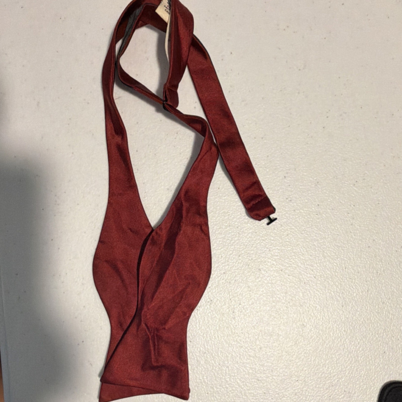 Men's Formal Solid Red Adjustable Self-Tie Bow Ti… - image 1