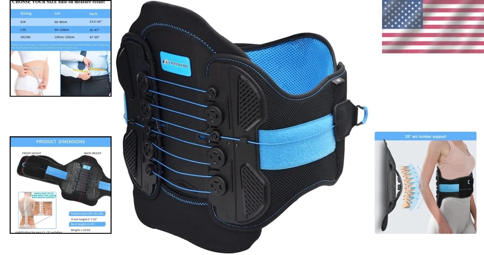 Soporte de espalda ajustable 3.0 con placa de descompresión para una postura mejorada Foto 2 de 4
