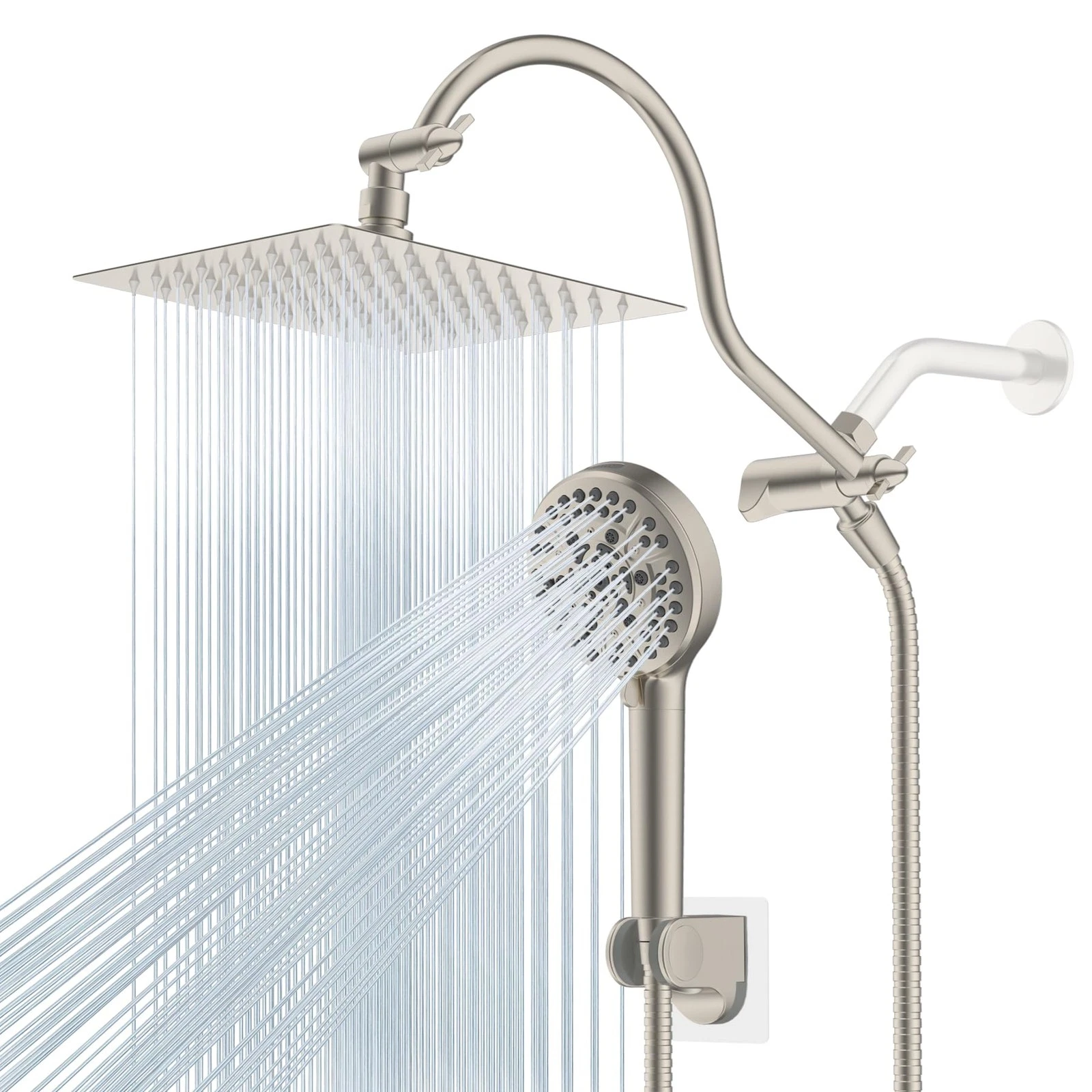All Metal CUPC Certified Shower Head, 8'' High Pressure Rainfall Shower Head,...