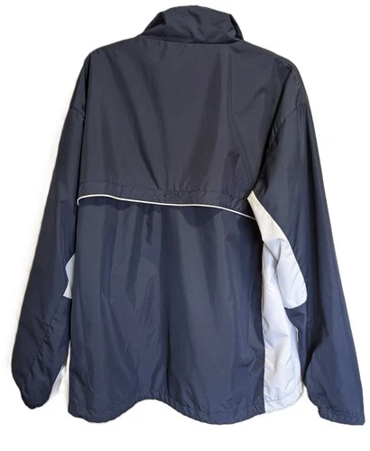 Soffe Blue White Full Zip Lightweight Windbreaker Jacket Mens' Large image 2