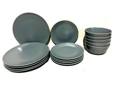 Ikea Blue Grey (15 Piece Set) Of 5 Each Dinner & Salad Plates & Bowls