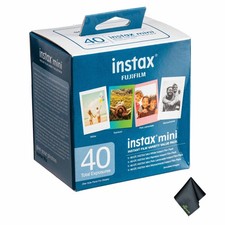 FUJIFILM INSTAX MINI Instant Film Variety Value Pack 40 Exposures , Microfiber