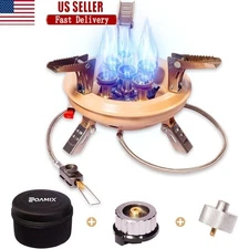 Multi-Fuel Camping Stove 54500 BTU Portable Burner Outdoor Cooking Backpacking