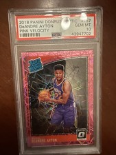 2018 Panini Donruss Optic Deandre Ayton Rookie Pink Velocity PSA 10 LE#29/79