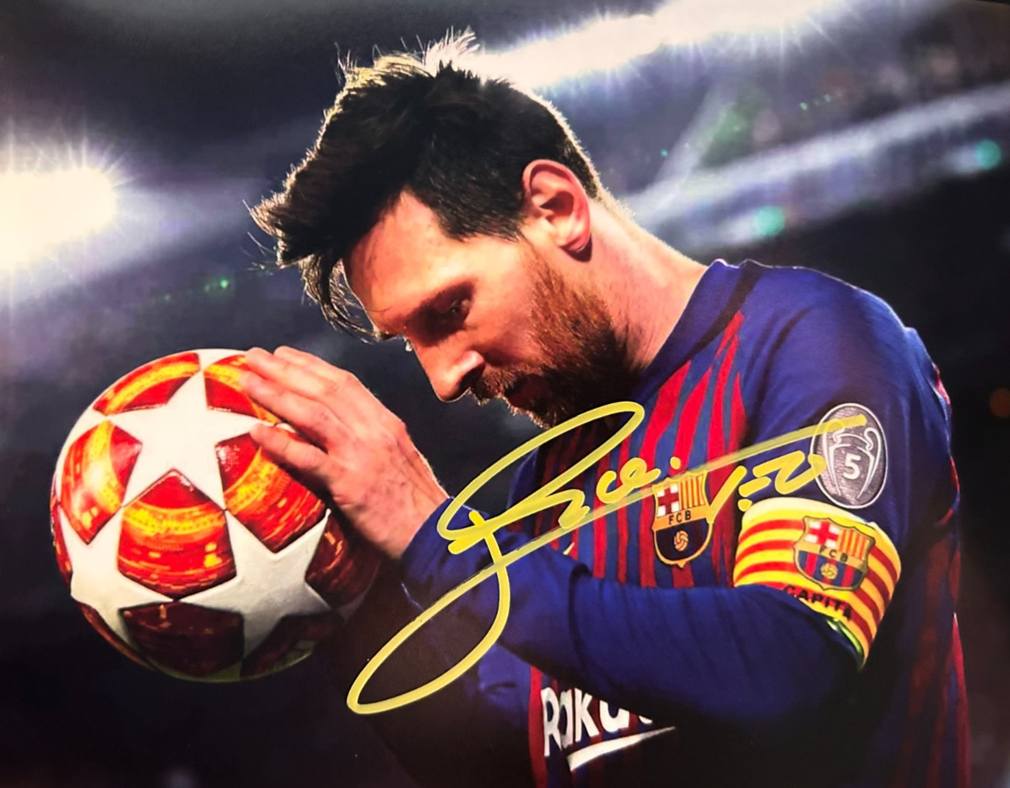 LIONEL MESSI Signed Original 8x10" REAL Authentic Autograph w/COA Certificate