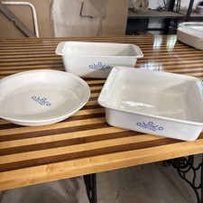 Vintage Corning Ware Blue Cornflower Set Of 3.