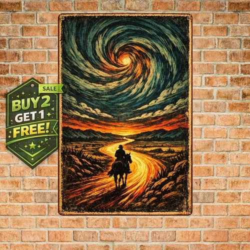 The Lone Original Vintage Design Wall Art Print Poster 8x12 Metal Tin Sign