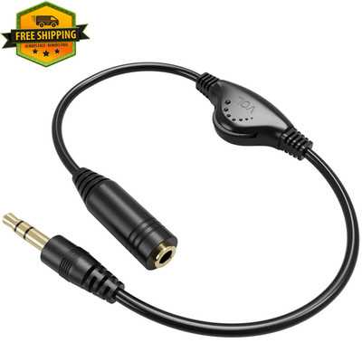 Inline Volume Sound Control Adapter Cable Aux Extension For 3.5MM Headphone