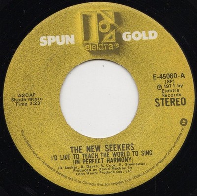 New Seekers - I'd Like To Teach The World To Sing In Perfect Harmony - J5829z