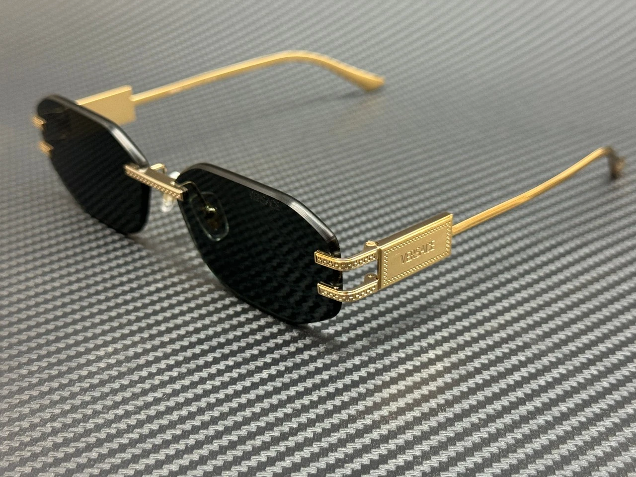 Versace — VERSACE VE2274 100287 Gold Grey Women's 58 mm Sunglasses