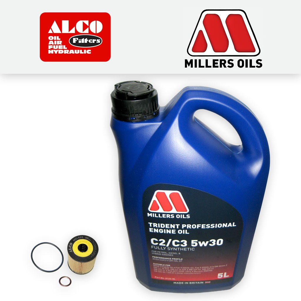 SERVICE KIT for PEUGEOT 308 1.6 VTI THP OIL FILTER +5w30 OIL (2007-2013)