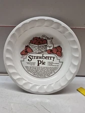 vintage strawberry pie plate